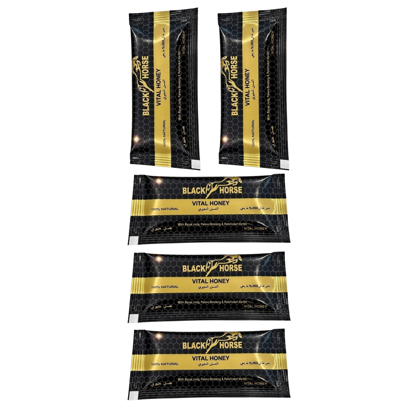 BIG BLACK HORSE – Premium Vital Honey - Individual Sachets