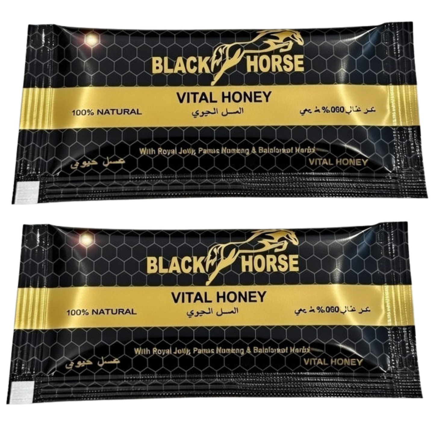 BIG BLACK HORSE – Premium Vital Honey (Boxes of 24-Sachets)