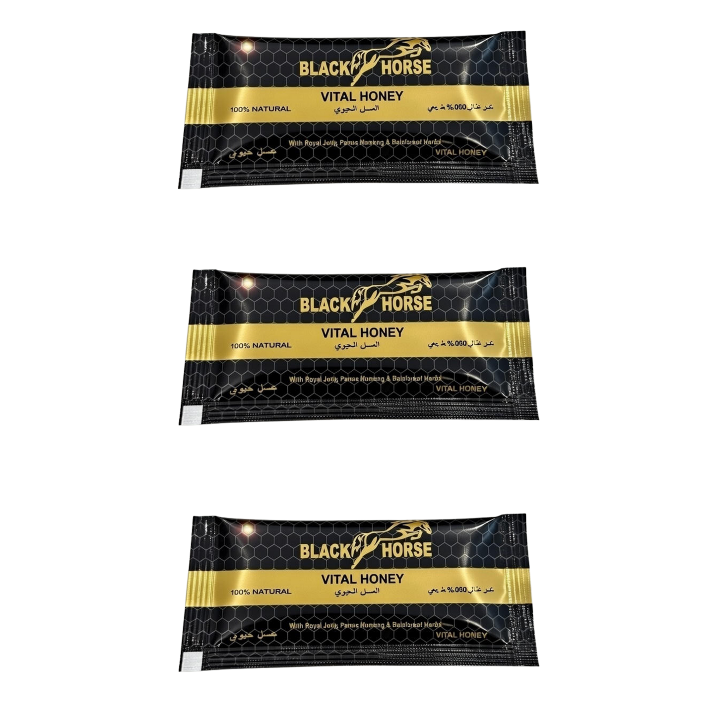 BIG BLACK HORSE – Premium Vital Honey - Individual Sachets